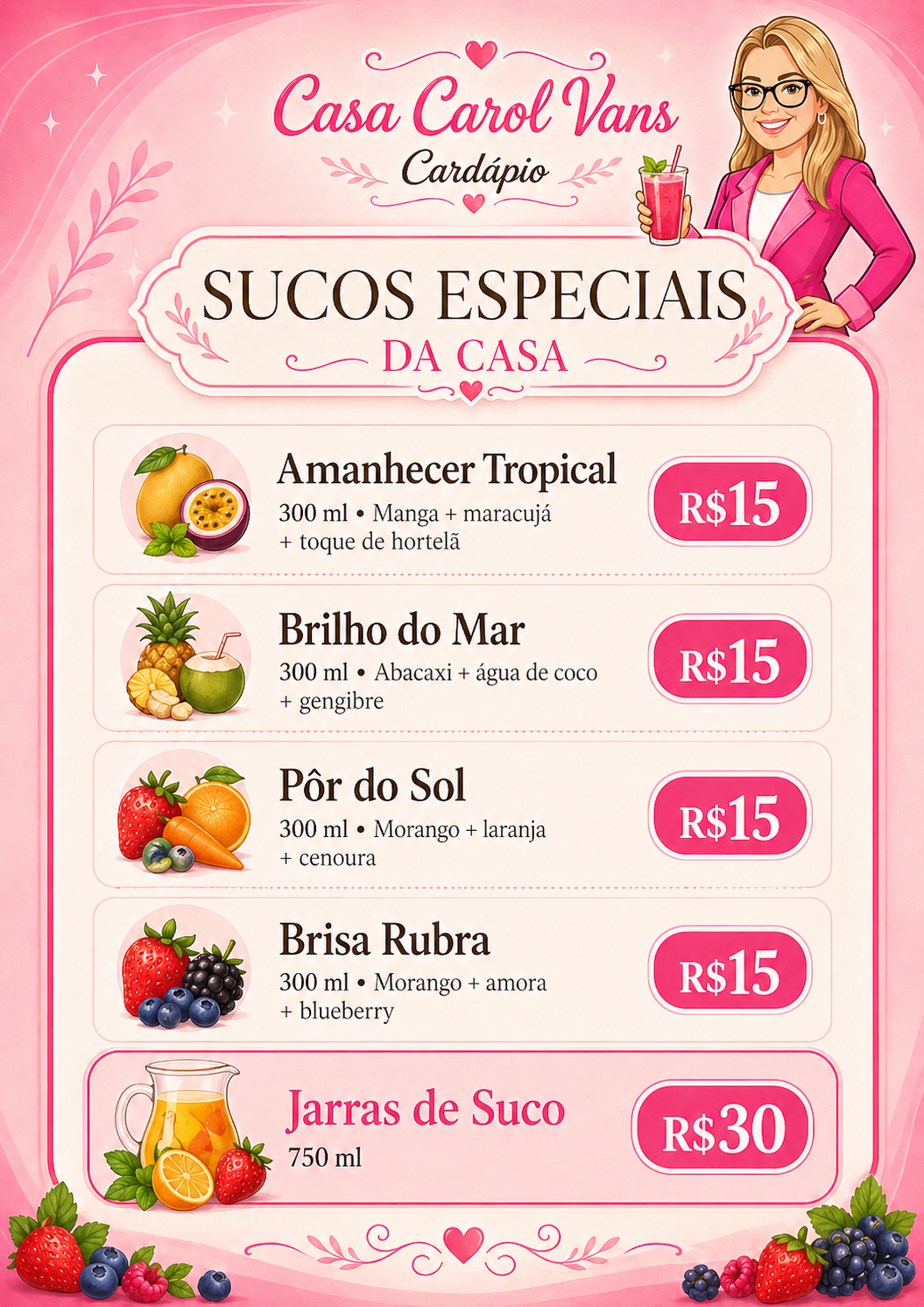 Sucos Especiais da Casa